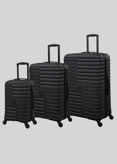 IT Luggage Black Navigator Hard Suitcase