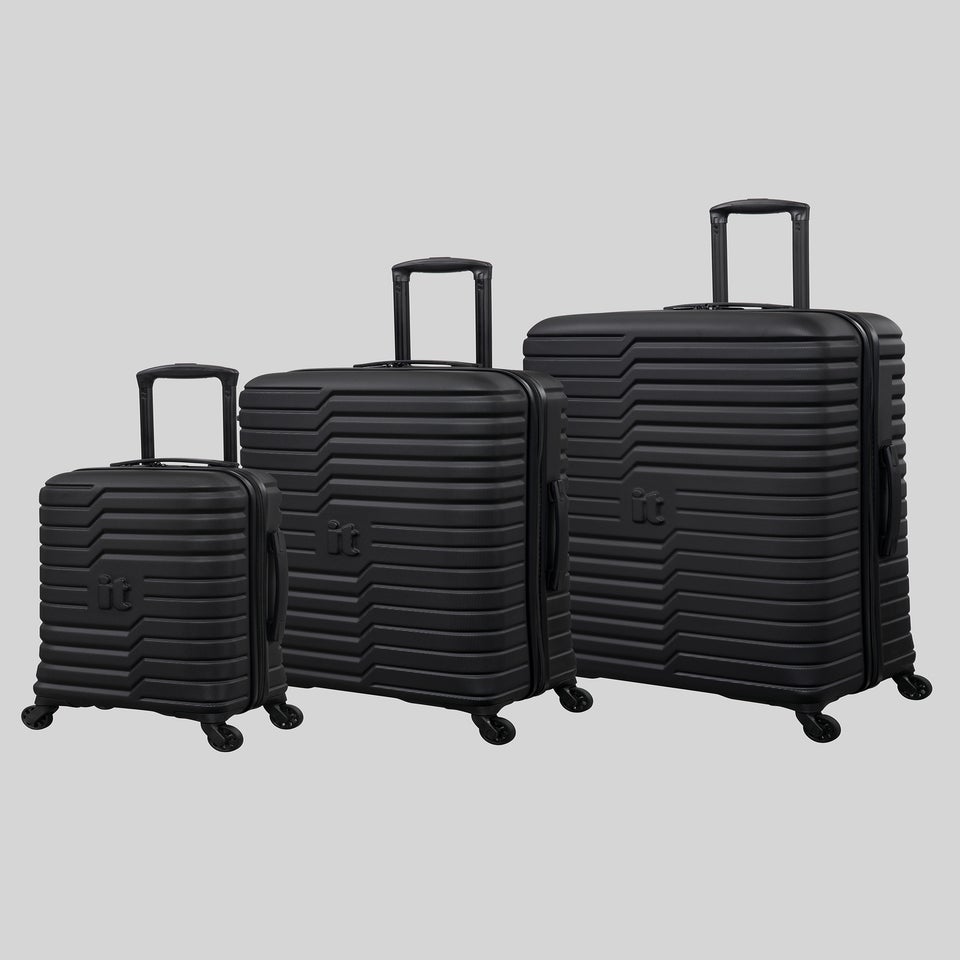 IT Luggage Black Navigator Hard Suitcase