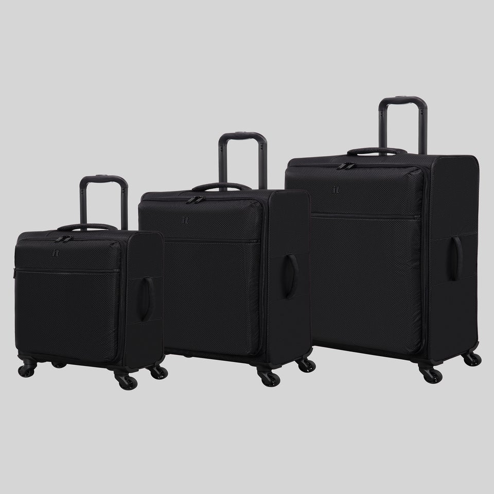 IT Luggage Black Navigator Soft Suitcase