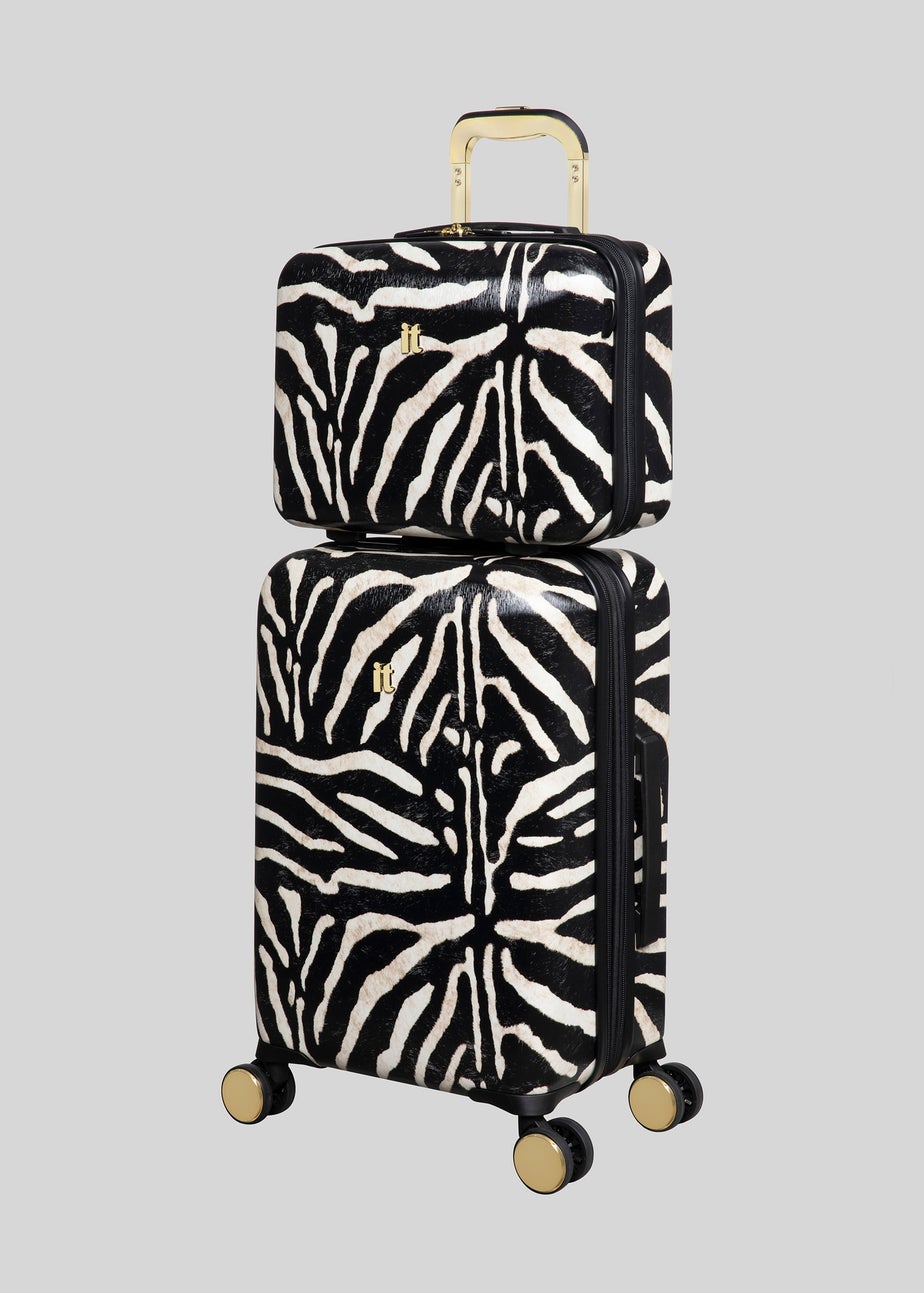 IT Luggage Sheen Zebra Hardshell Suitcase