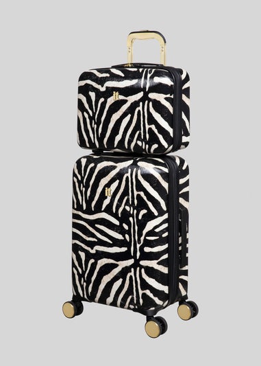 IT Luggage Sheen Zebra Hardshell Suitcase