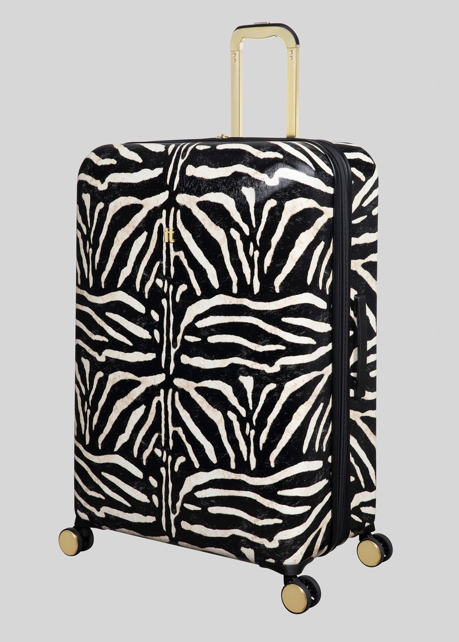 IT Luggage Sheen Zebra Hardshell Suitcase