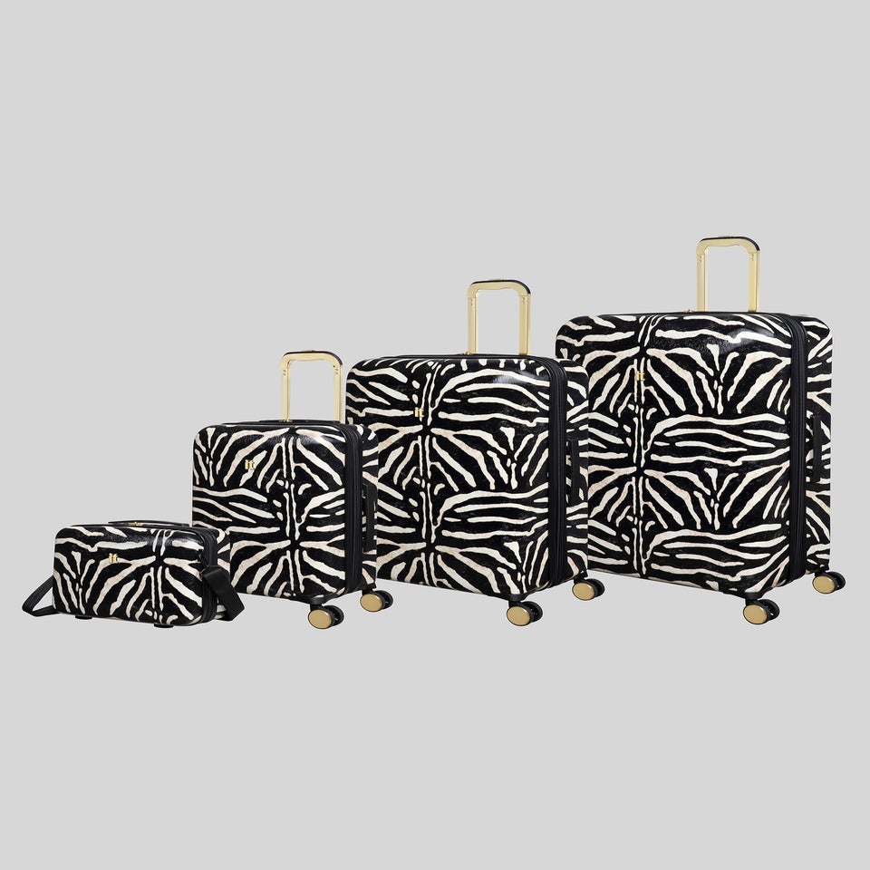 IT Luggage Sheen Zebra Hardshell Suitcase
