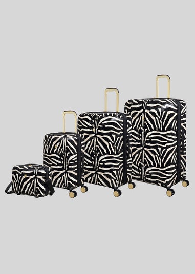 IT Luggage Sheen Zebra Hardshell Suitcase