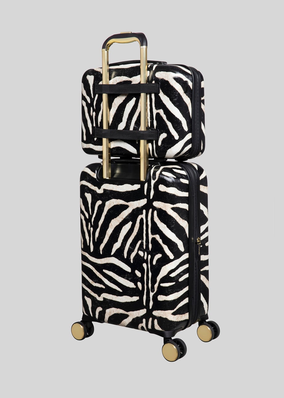 IT Luggage Sheen Zebra Hardshell Suitcase