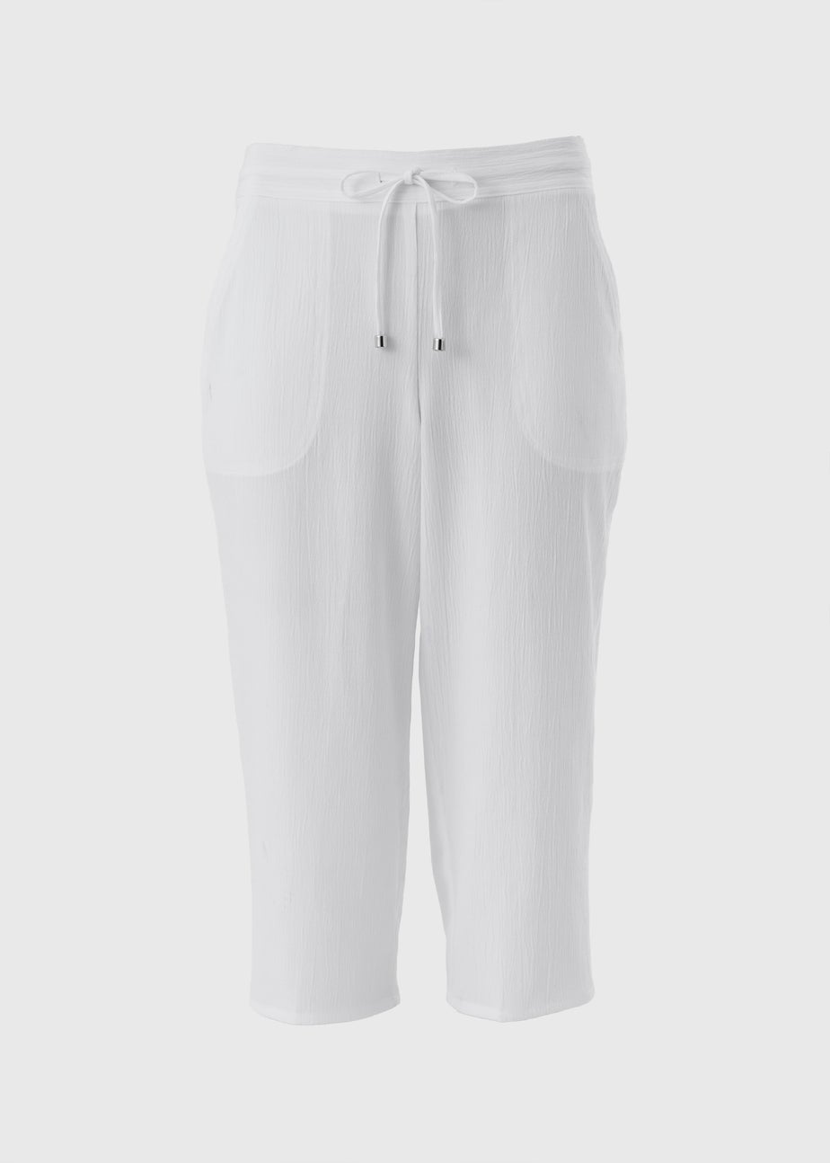 White Cropped Trousers