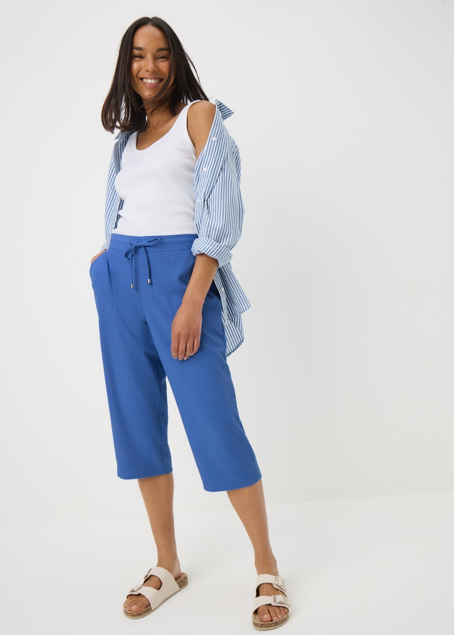 Blue Cropped Trousers