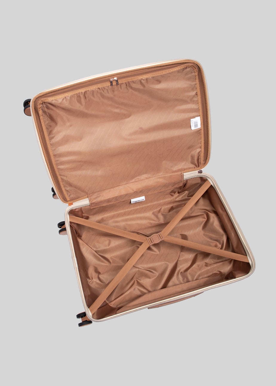 IT Luggage Cream Fascinate Hardshell Suitcase