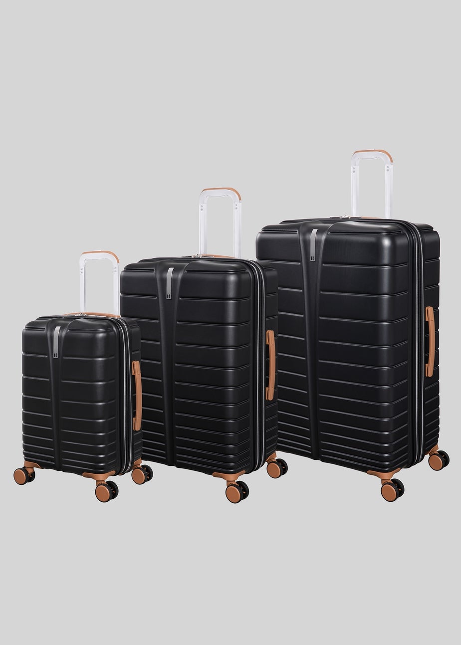 IT Luggage Black Fascinate Hardshell Suitcase