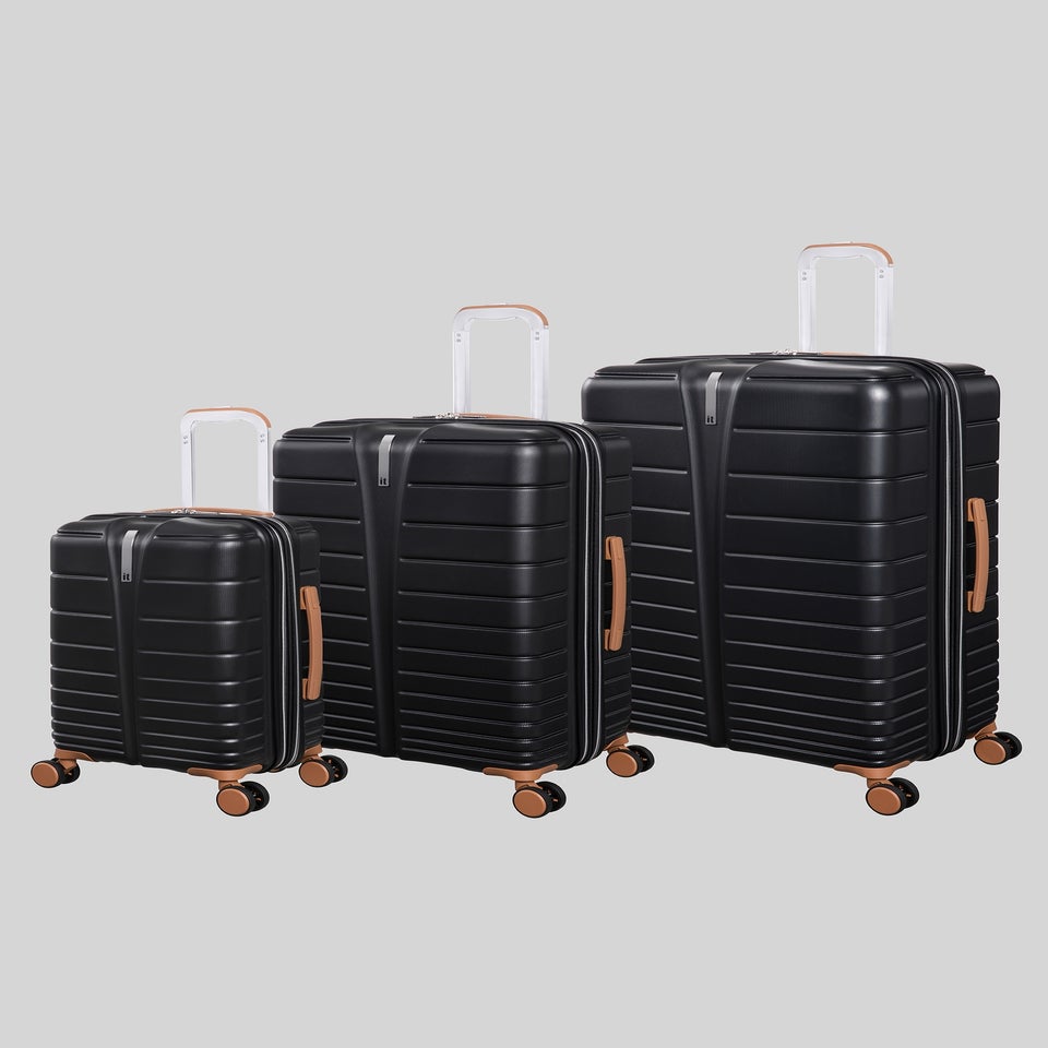 IT Luggage Black Fascinate Hardshell Suitcase