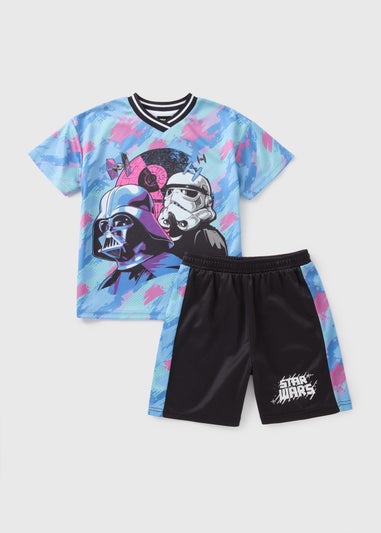 Boys Multi Coloured Star Wars Top & Shorts Set (4-13yrs)
