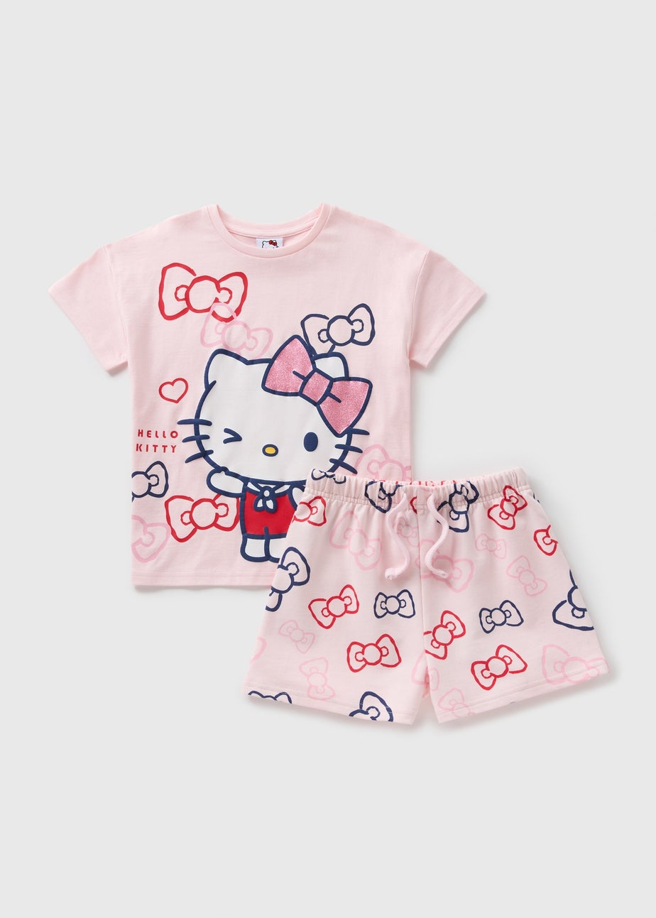 Hello Kitty Girls Pink T-Shirt & Shorts (3-13yrs)