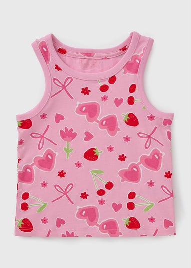 Girls Pink Sunglasses Vest (1-7yrs)