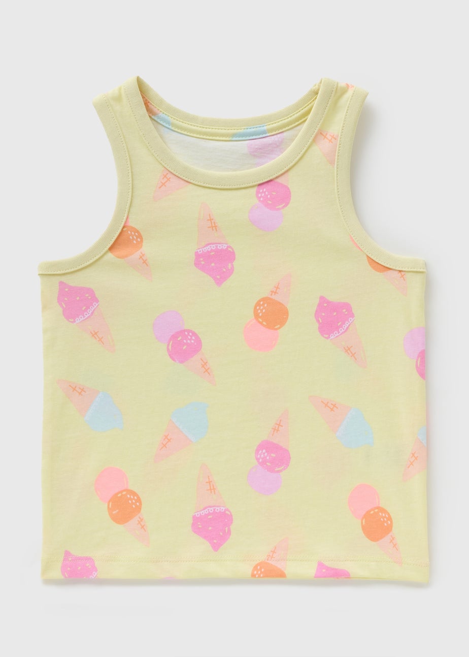 Girls Yellow Ice Cream Vest (1-7yrs)