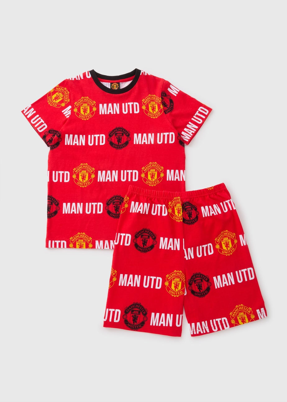 Boys Red Man United Pyjama Set (4-13yrs)