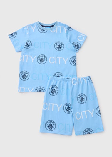 Boys Manchester City Blue Pyjama Set (4-13yrs)