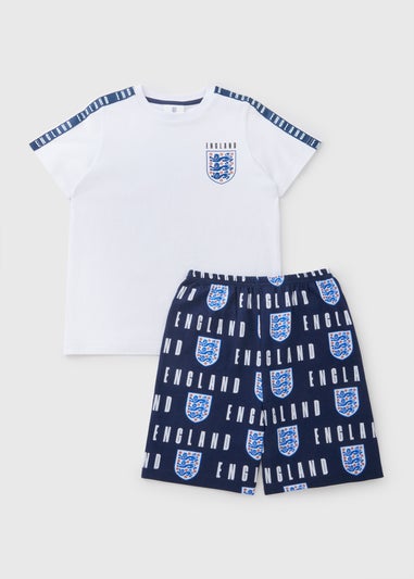 Kids White England Pyjama Set (4-13yrs)