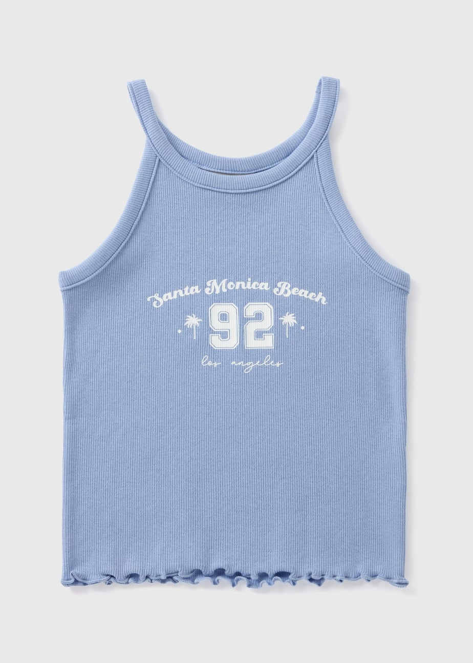 Girls Blue Santa Monica Vest Top (7-15yrs)