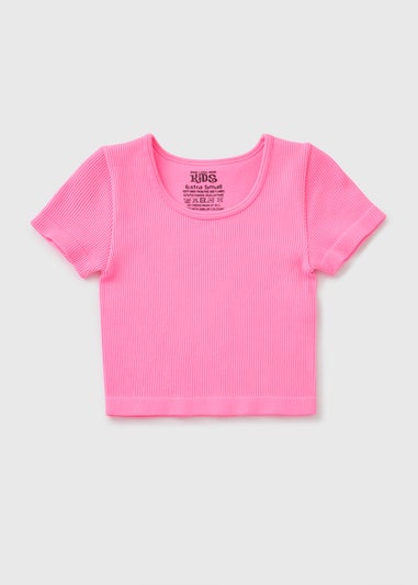 Girls Pink Seamless Top (7-15yrs)