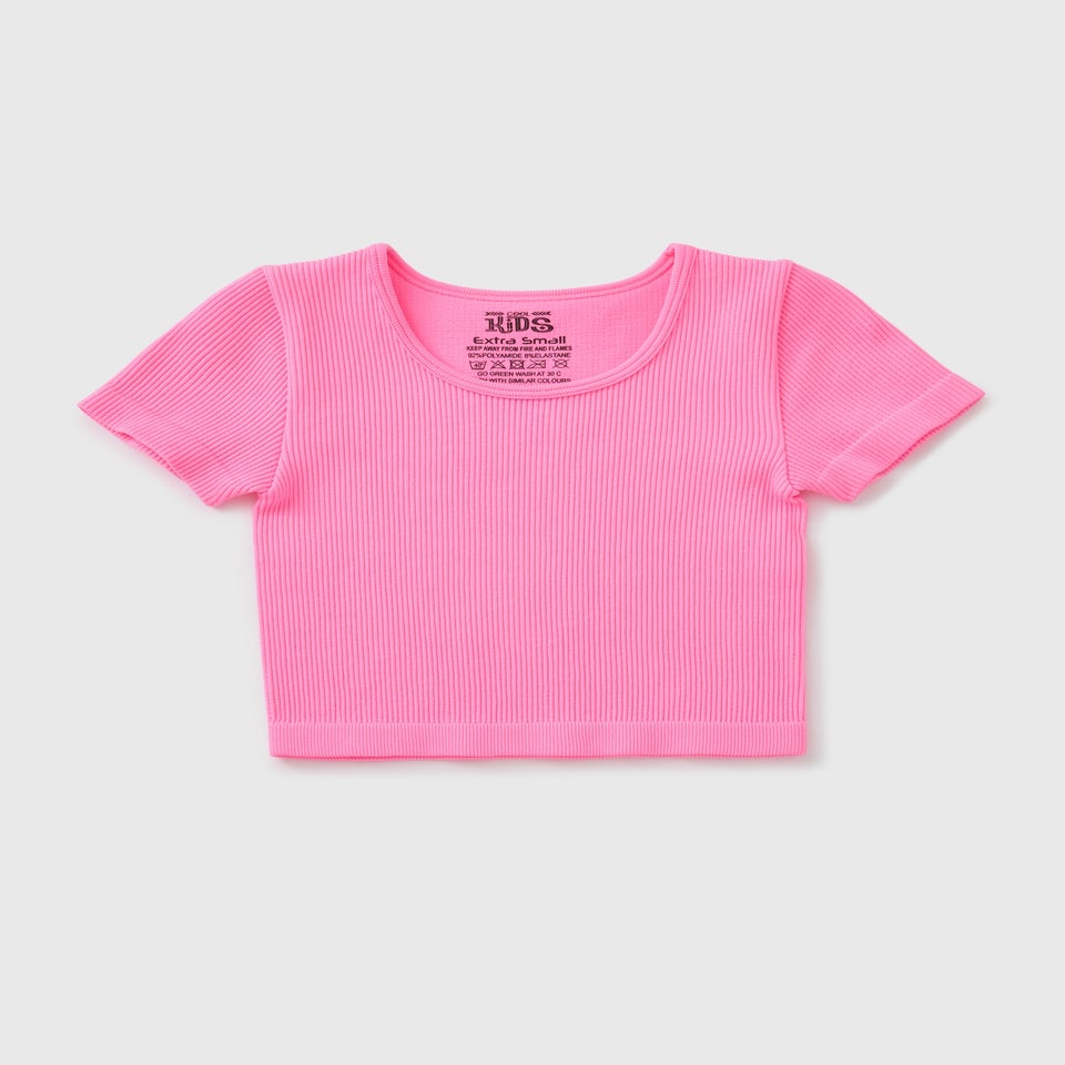 Girls Pink Seamless Top (7-15yrs)