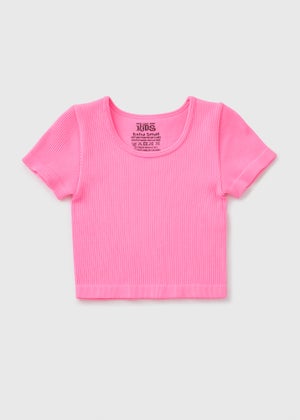 Girls Pink Seamless Top (7-15yrs)