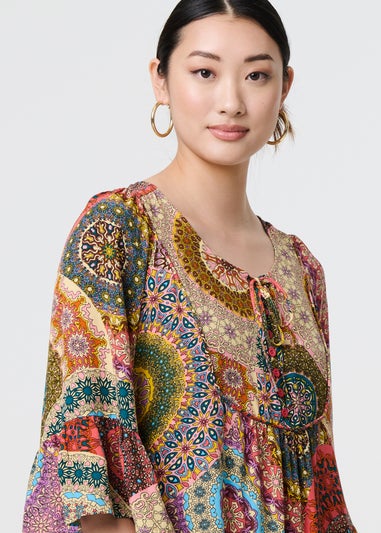 Izabel London Multi Kaleidoscope Print Short Dress