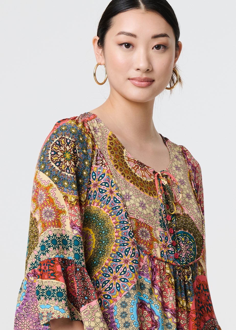 Izabel London Multi Kaleidoscope Print Short Dress