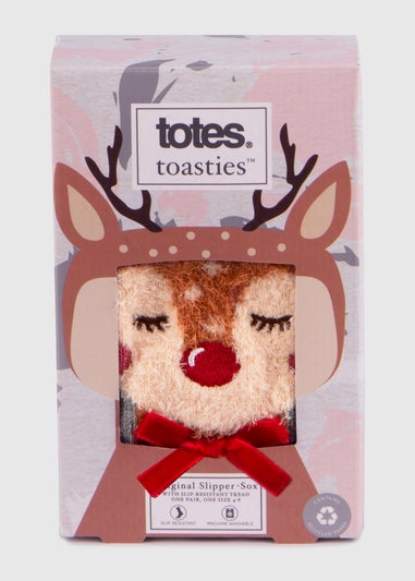 Totes Toasties Grey Ladies Single Original Slipper Socks