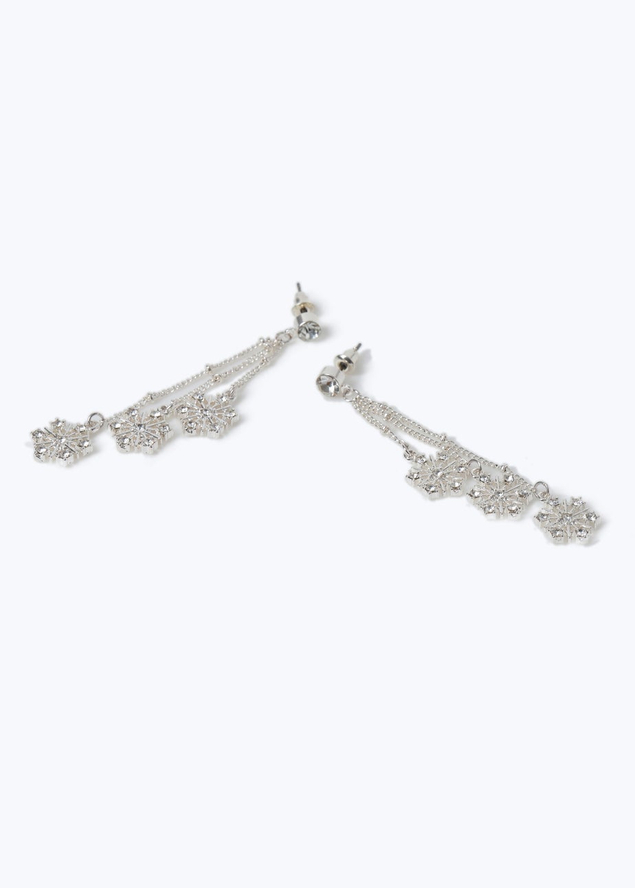 Muse Silver Christmas Snowflake Earring