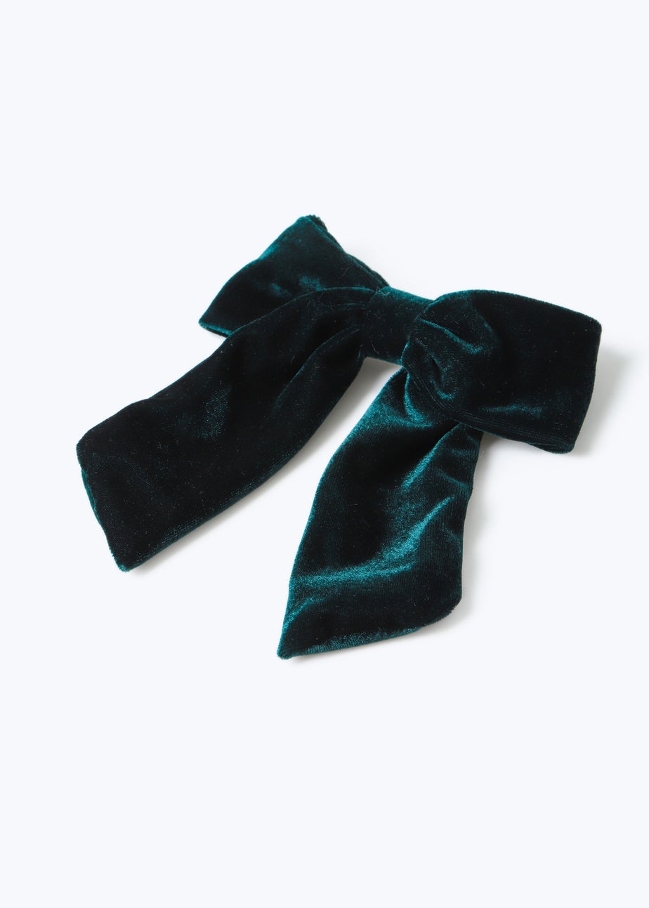 Muse Green Velvet Hair Bow