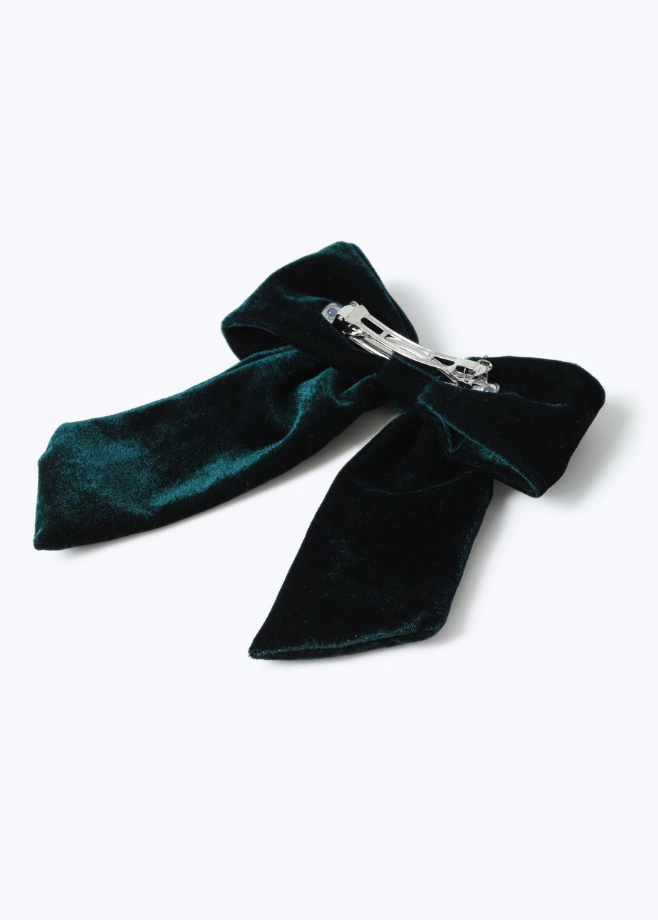 Muse Green Velvet Hair Bow