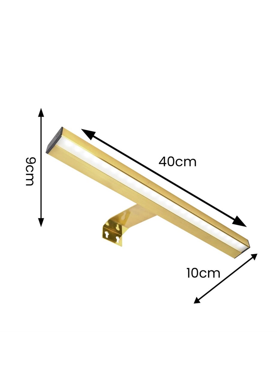 ValueLights Brushed Gold Wall Light Integrated LED (4cm x 40cm x 16.5cm)