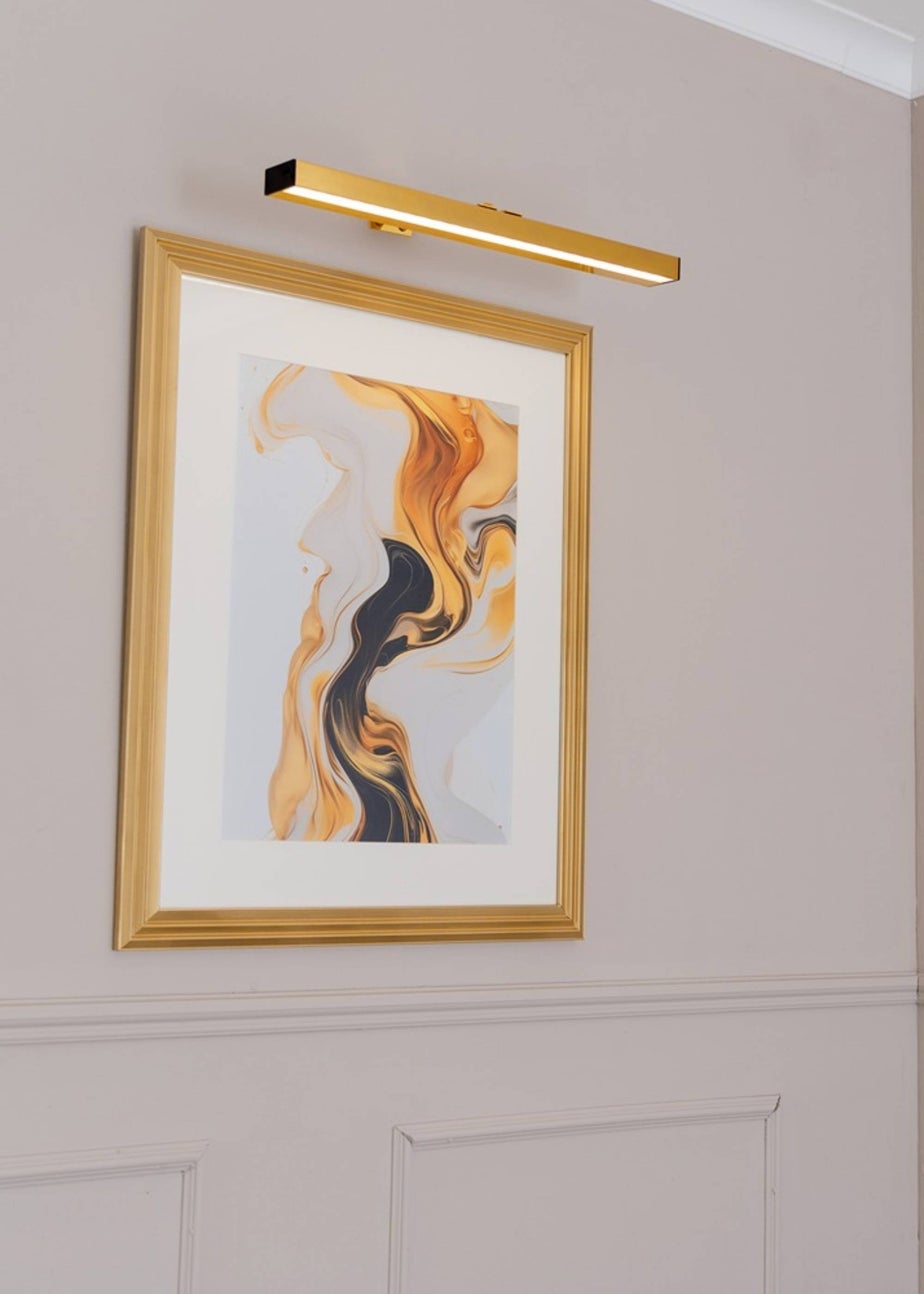 ValueLights Brushed Gold Wall Light Integrated LED (4cm x 40cm x 16.5cm)