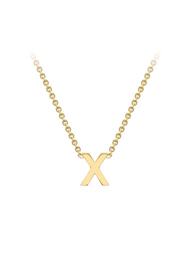 Golden Moments 9ct Yellow Gold Mini 'X' Initial Necklace