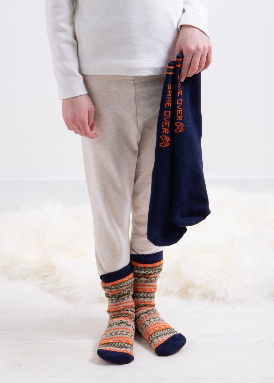 Totes Toasties Black Kids Original Slipper Socks (Twin Pack)