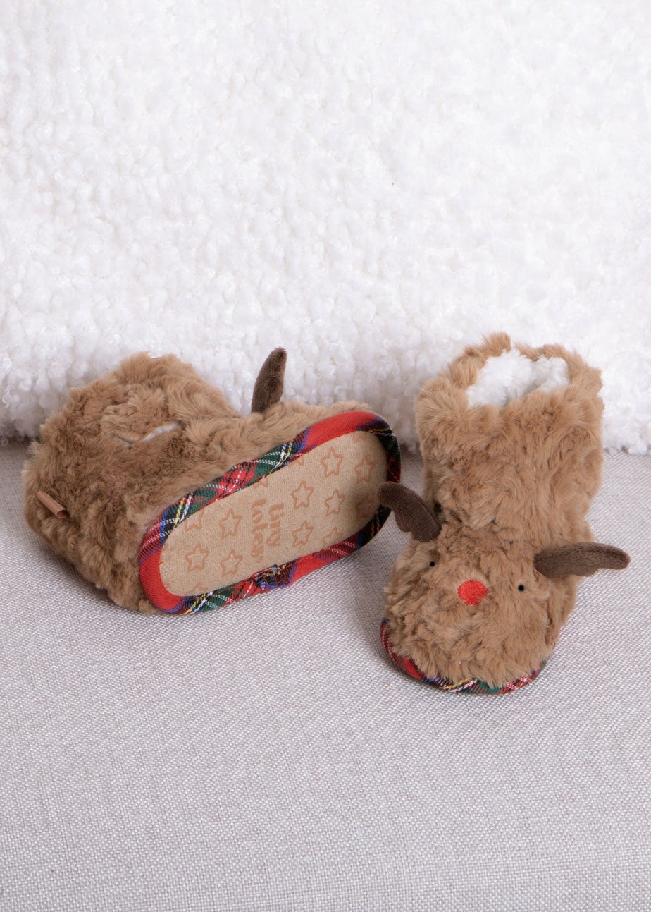 Totes Toasties Brown Toddler Booties