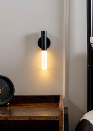 ValueLights Pair of Oakley Matte Black Wall Light Integrated LED