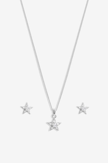 Simply Silver Sterling Silver 925 Celestial Set - Gift Boxed