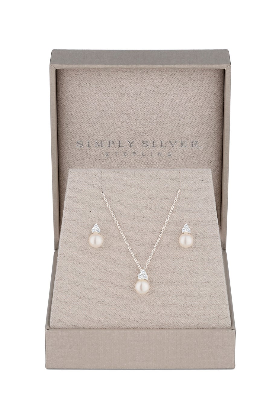 Sterling Silver 925 Freshwater Pearl Set Gift Boxed