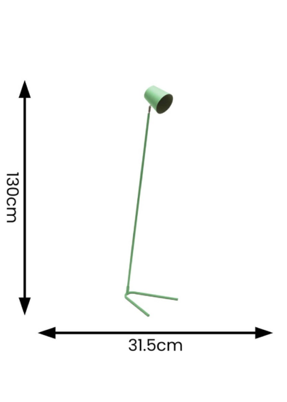 ValueLights Lark Green Floor Lamp with Medium Green Tapered Shade