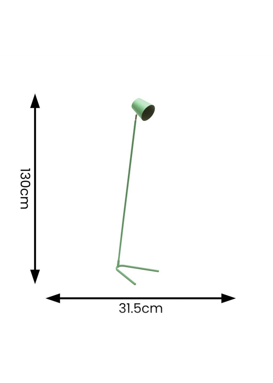 ValueLights Lark Green Floor Lamp with Medium Green Tapered Shade