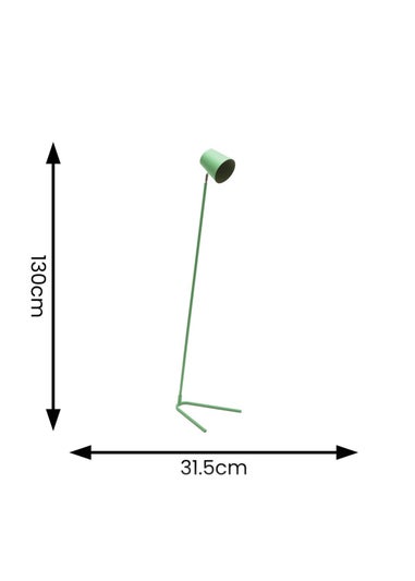 ValueLights Lark Green Floor Lamp with Medium Green Tapered Shade