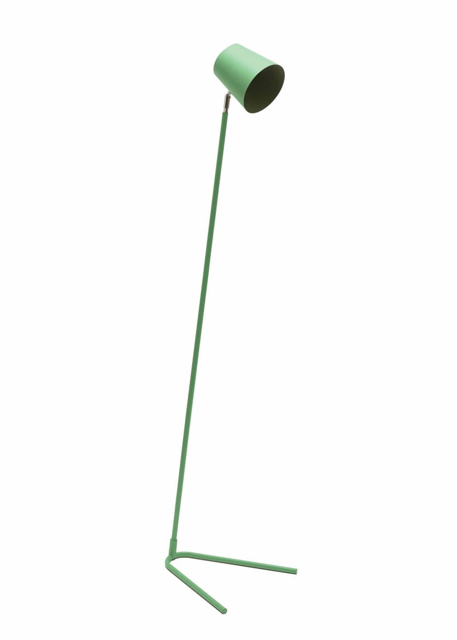 ValueLights Lark Green Floor Lamp with Medium Green Tapered Shade