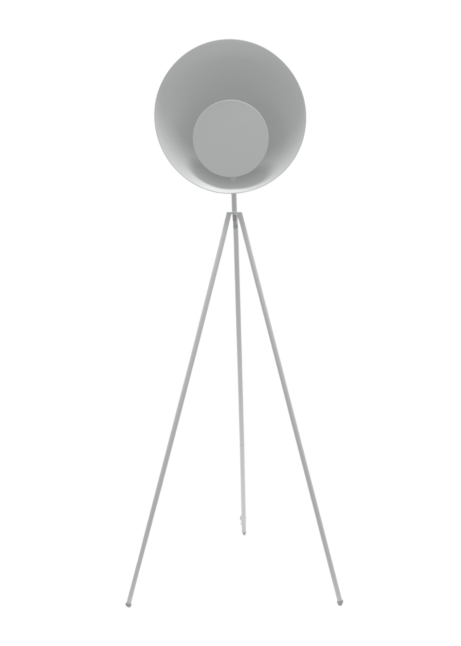 ValueLights Saffy Matte Grey Floor Lamp with Grey Shade (150cm x 59cm x 59cm)