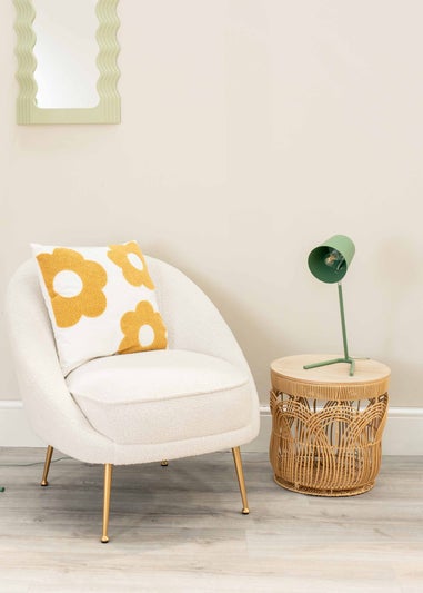 ValueLights Lark Green Table Lamp with Green Tapered Shade (41cm x 18.5cm x 15cm)