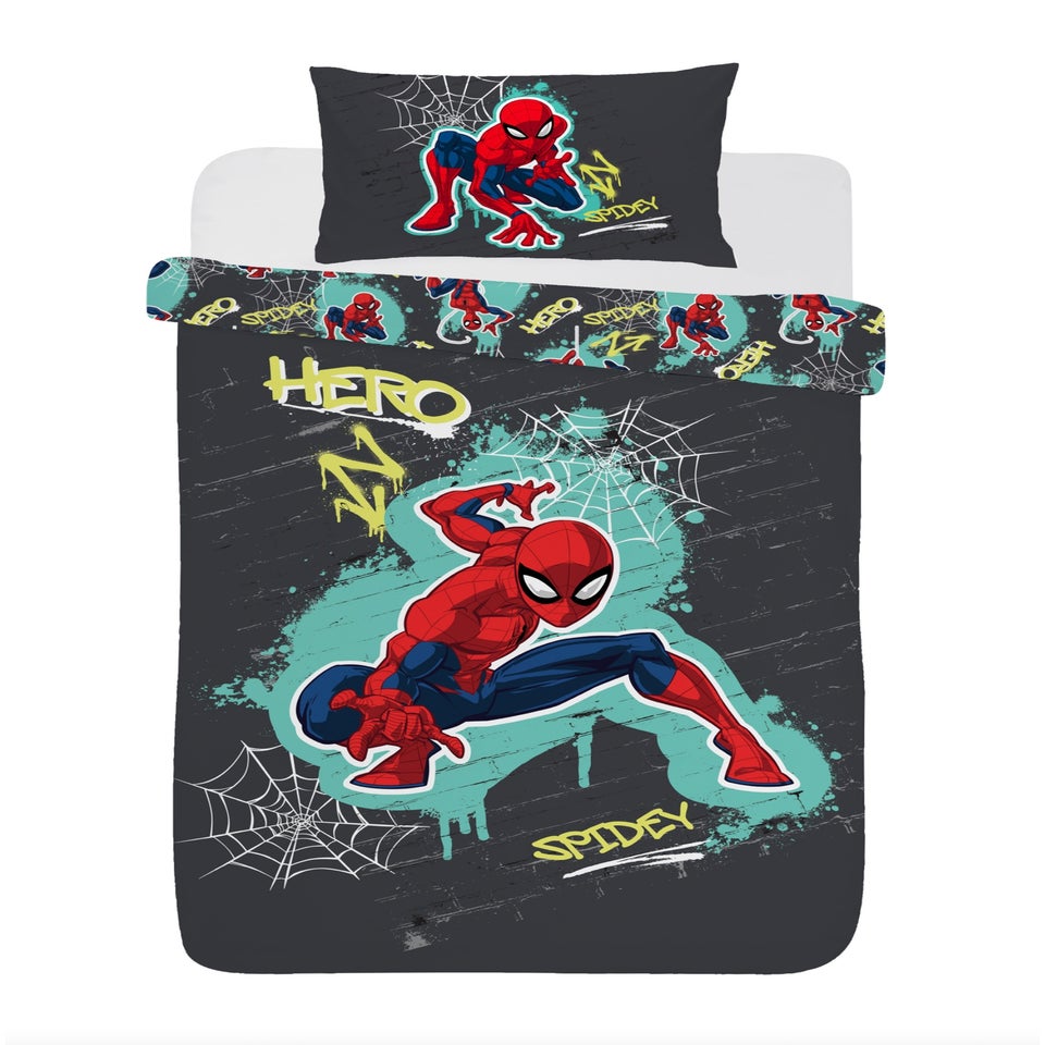 Spider-Man Dark Grey Duvet Set