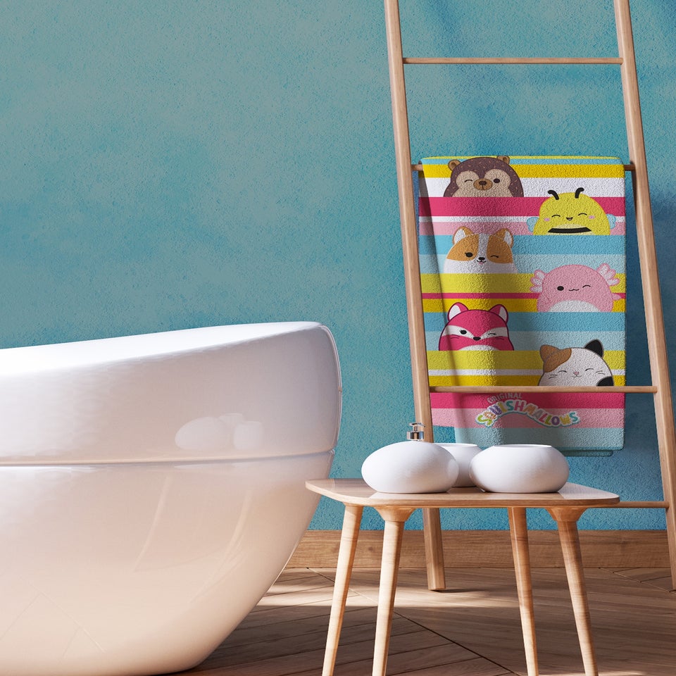 Squishmallows Stripes Beach Pool Bathroom Towel