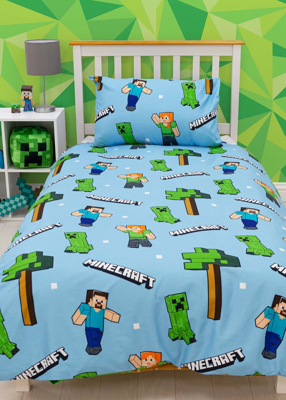 Minecraft Reversible 2 Sided Duvet Cover Set