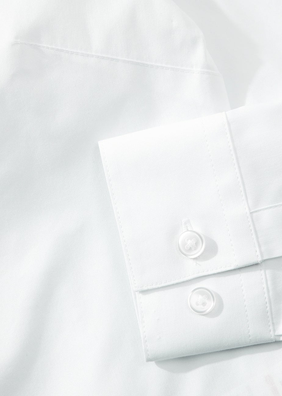 Girls 2 Pack White Stretch School Blouses (8-16yrs)