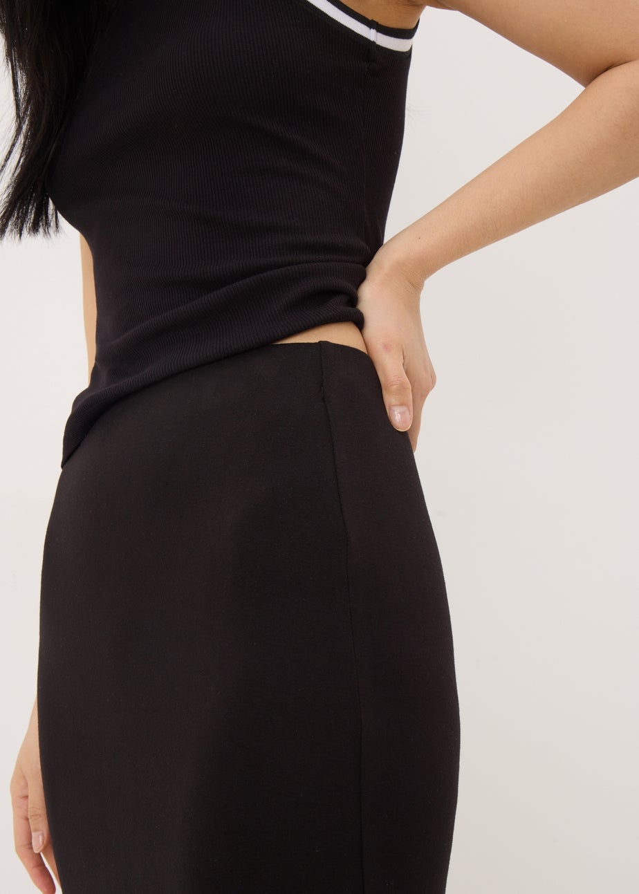 Black Jersey Maxi Skirt